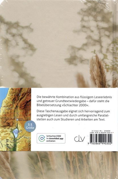 Schlachter 2000 Bibel - Taschenausgabe (Hardcover, farbiger Einband Pampasgras)