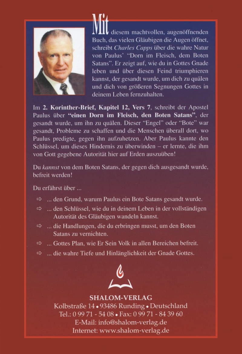 Charles Capps: Der Bote Satans (Rabattangebot 4 Stk + 1 Gratis)