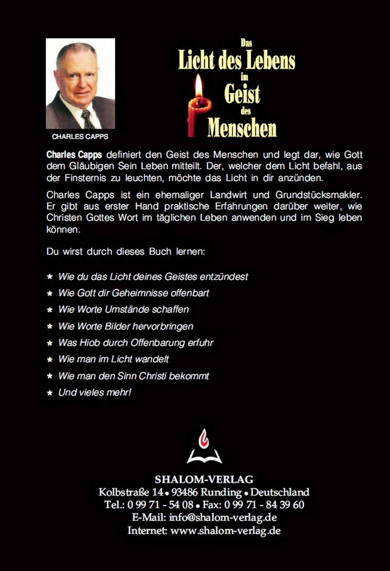 Charles Capps: Das Licht des Lebens im Geist des Menschen
