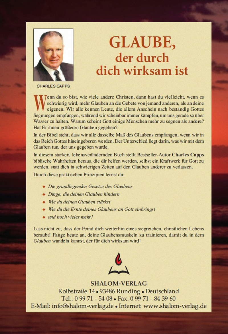 Charles Capps: Glaube, der durch dich wirksam ist (Rabattangebot 4 Stk + 1 Gratis)