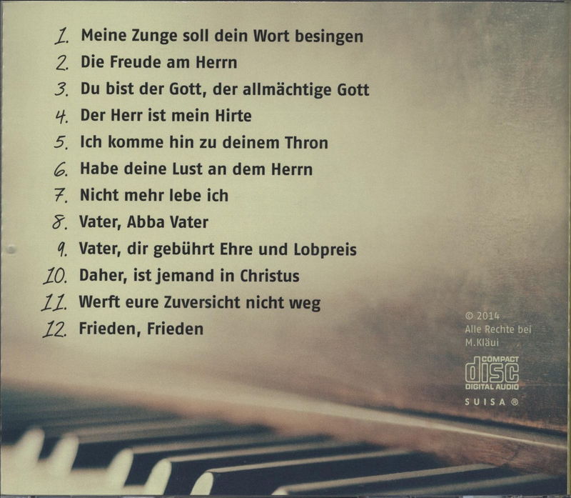 Mirjam Kläui: Meine Zunge soll dein Wort besingen (CD)