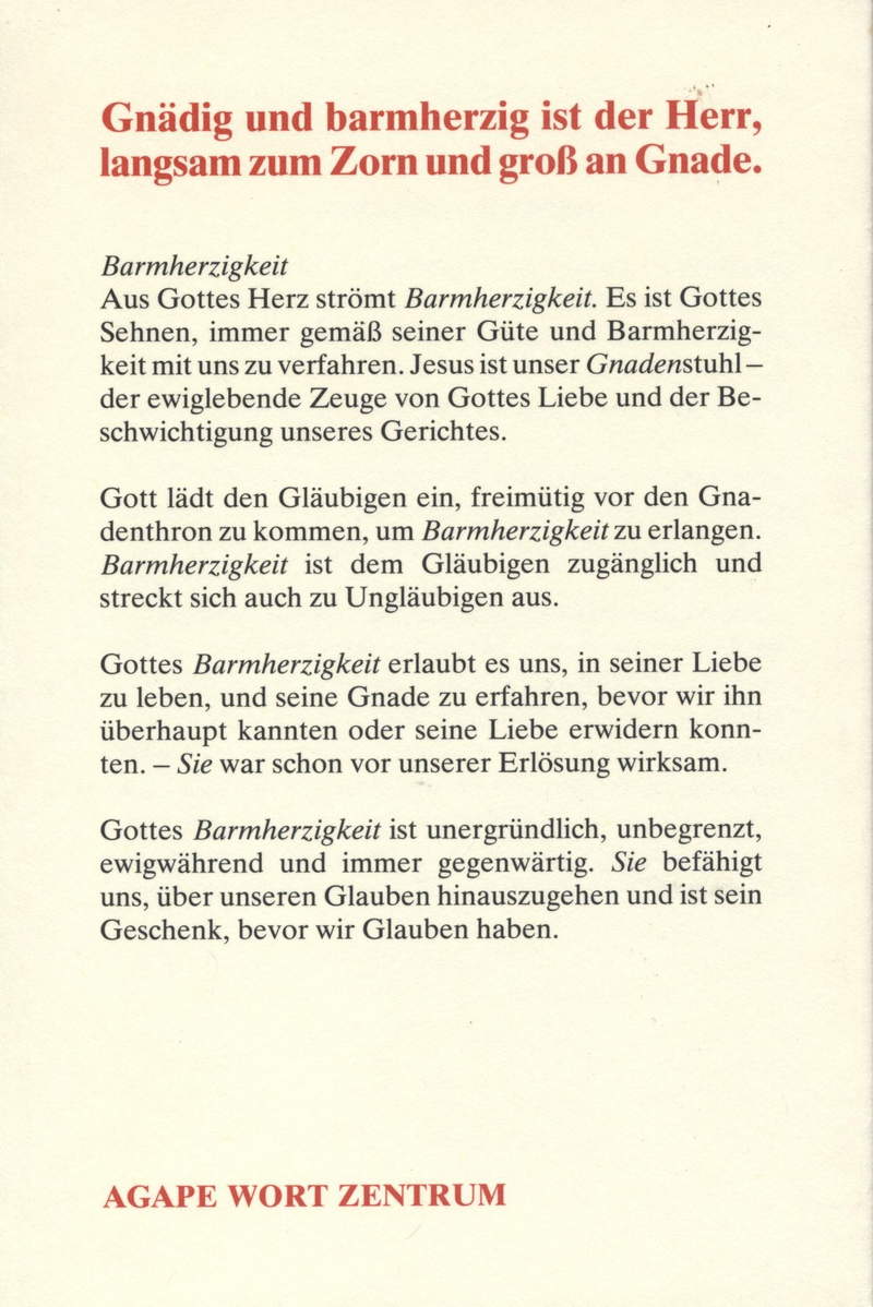 Buddy Harrison: Barmherzigkeit - Die Gabe vor und nach dem Glauben (Rabattangebot 3 Stk + 2 Gratis)