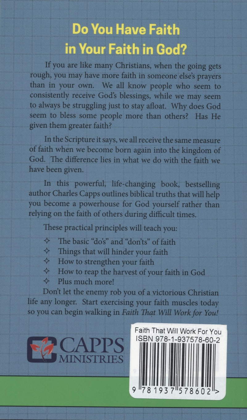 Charles Capps: Faith that will work for you
