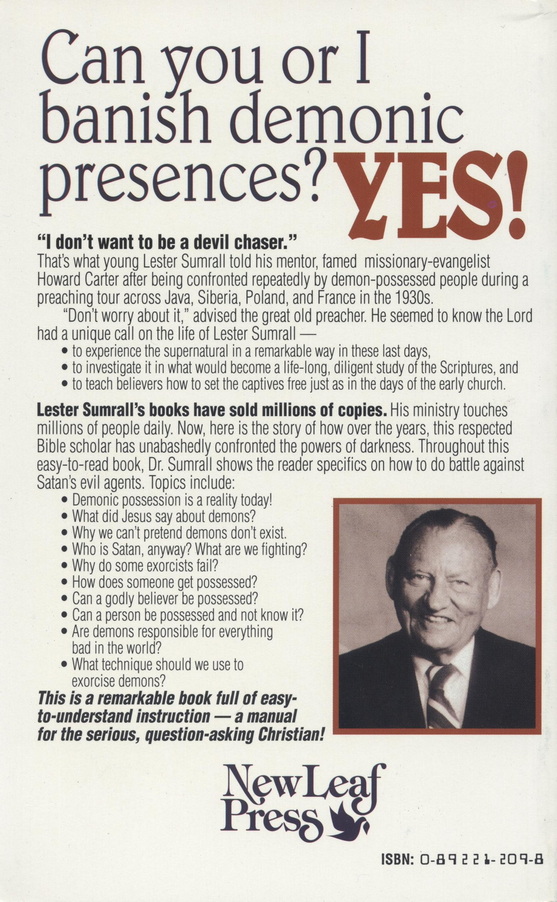 Lester Sumrall: Exorcism - The Reality of Evil and Your Power Over IT!