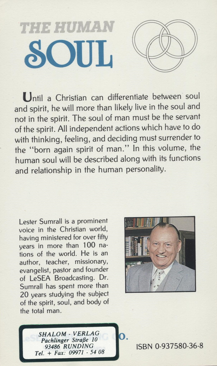 Lester Sumrall: The Total Man Series 3 - The Human Soul