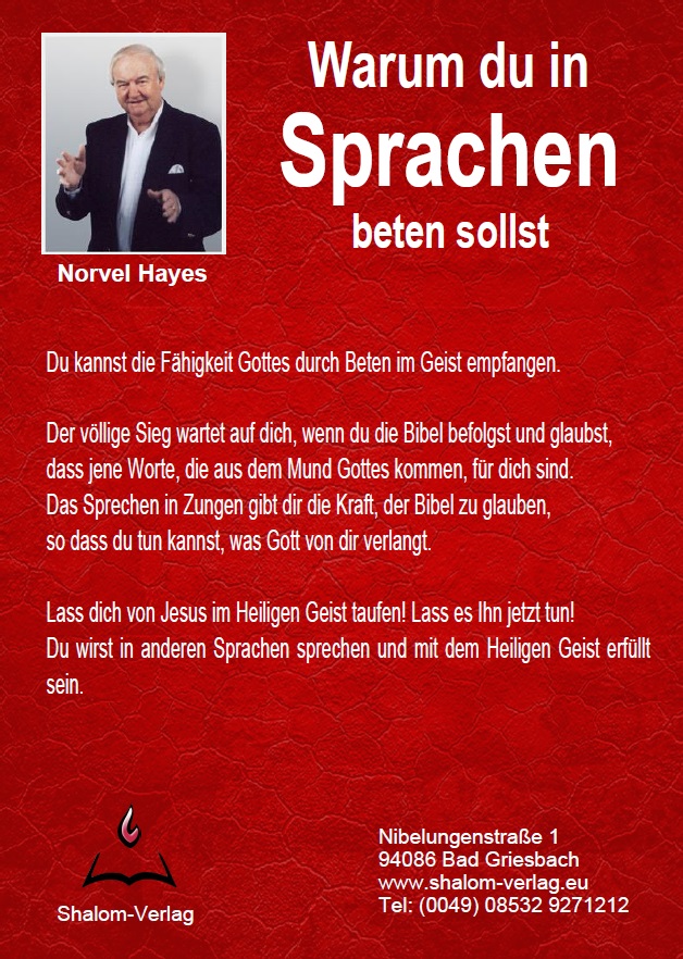Norvel Hayes: Warum du in Sprachen beten sollst (1 CD)