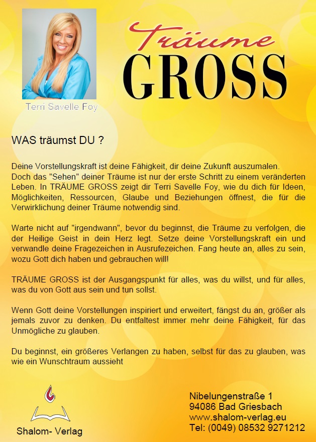 Terri Savelle Foy: Träume Groß (MP3- 2 CD)