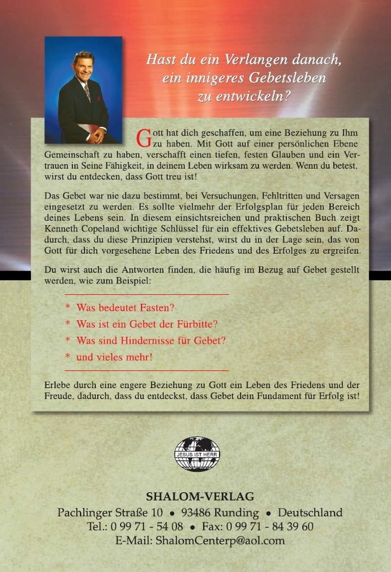 Kenneth Copeland: Gebet - Dein Fundament für Erfolg (Rabattangebot 4 Stk + 1 Gratis)
