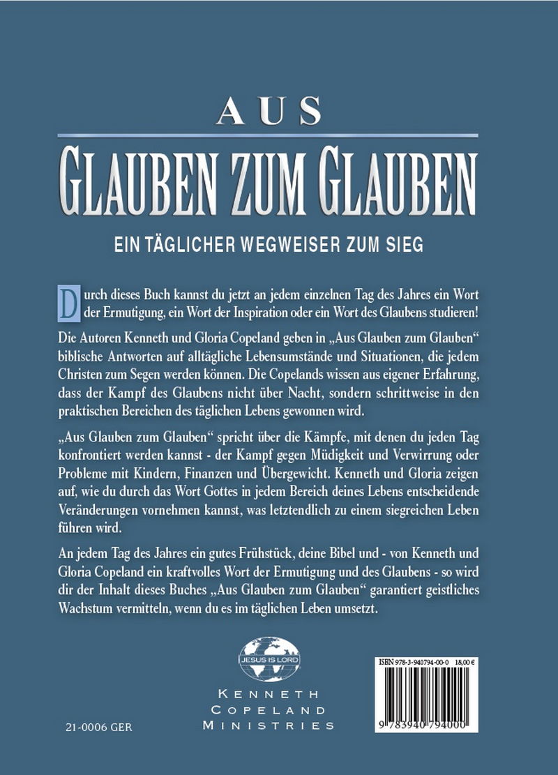 Kenneth & Gloria Copeland: Aus Glauben zum Glauben (Paperback)