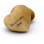 Geschenkartikel - Holz Herz "Du schaffst das!"