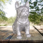 Geschenkartikel - Deko Hund"silber" Französische Bulldogge 29cm