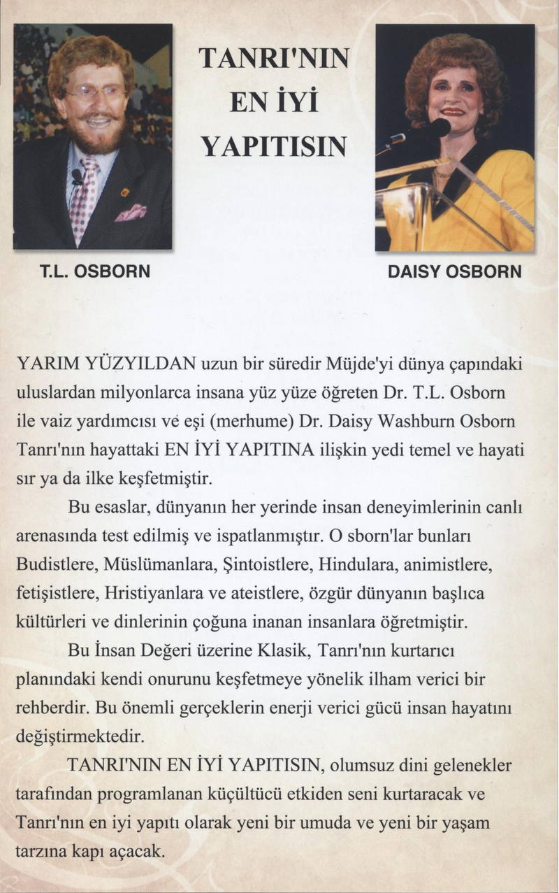T.L. Osborn: Du bist Gottes Bestes! (türkisch)