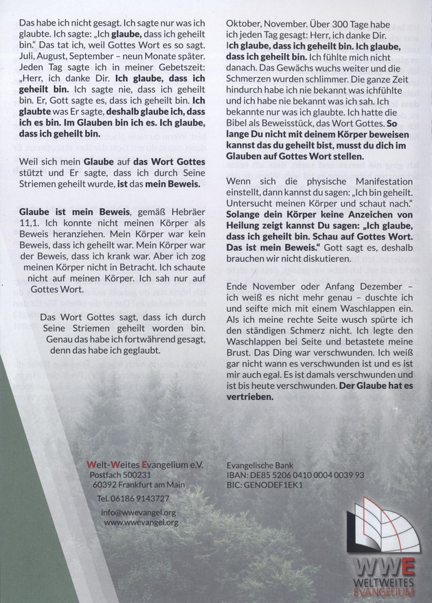 Frederick K.C.Price: Von Krebs geheilt - wie Glaube funktioniert (Broschüre)