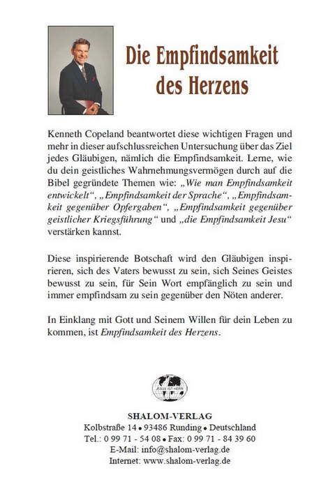 Kenneth Copeland: Die Empfindsamkeit des Herzens (Rabattangebot 3 Stk + 2 Gratis)