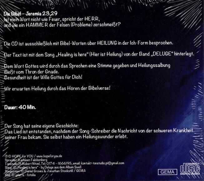 Hope for you: Heilung für Dich ...vom Thron der Gnade (CD)