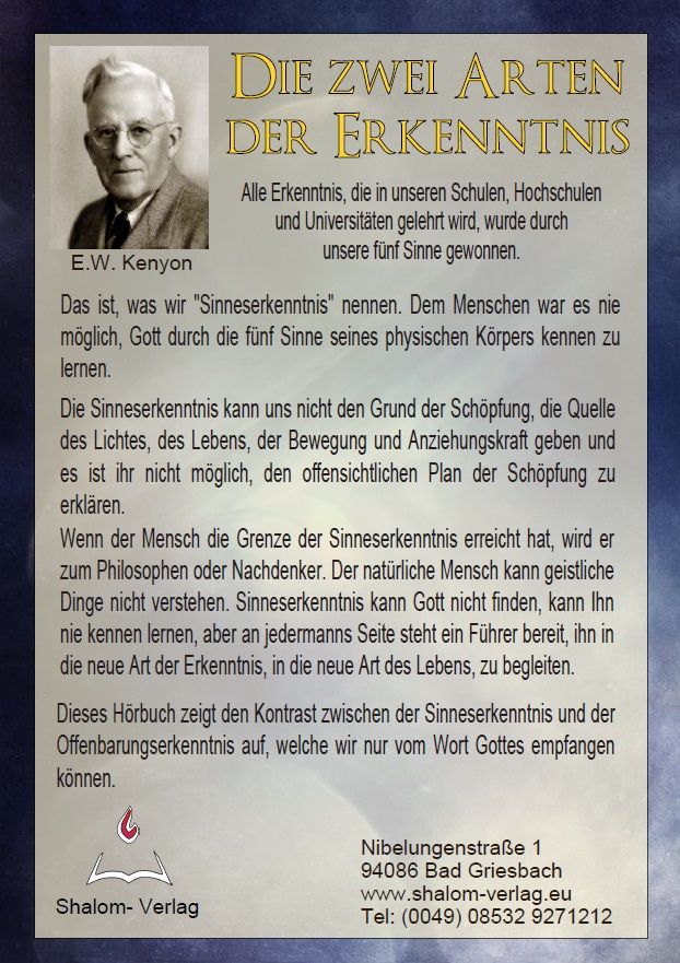 E.W. Kenyon: Die zwei Arten der Erkenntnis (2 CDs)