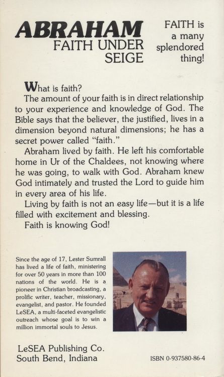 Englische Bücher - Lester Sumrall: Abraham - Faith under Seige