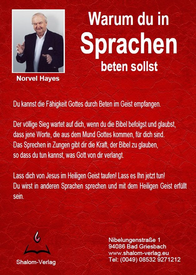 Norvel Hayes: Warum du in Sprachen beten sollst (1 CD)