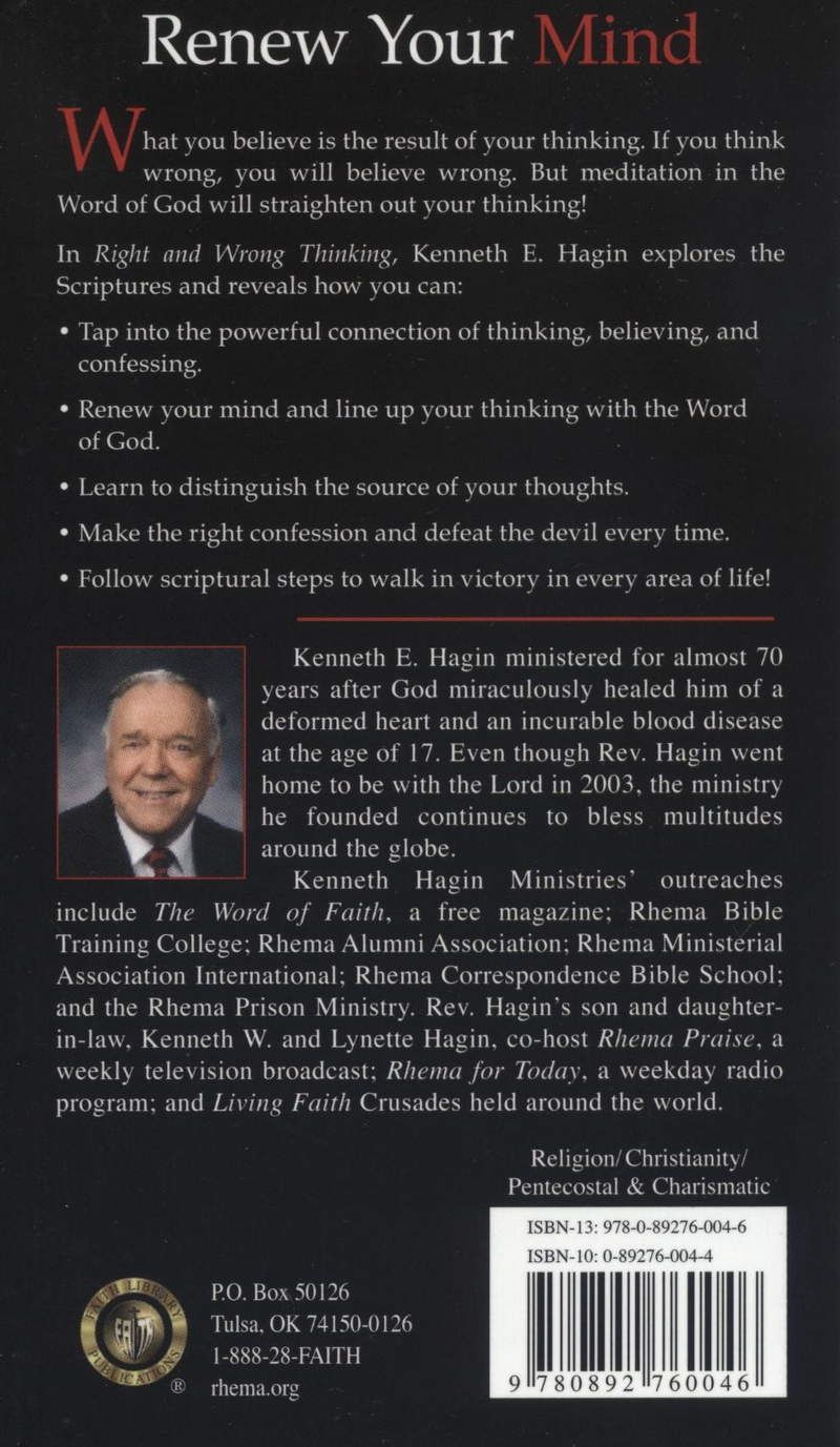 Englische Bücher - Kenneth E. Hagin: Right And Wrong Thinking