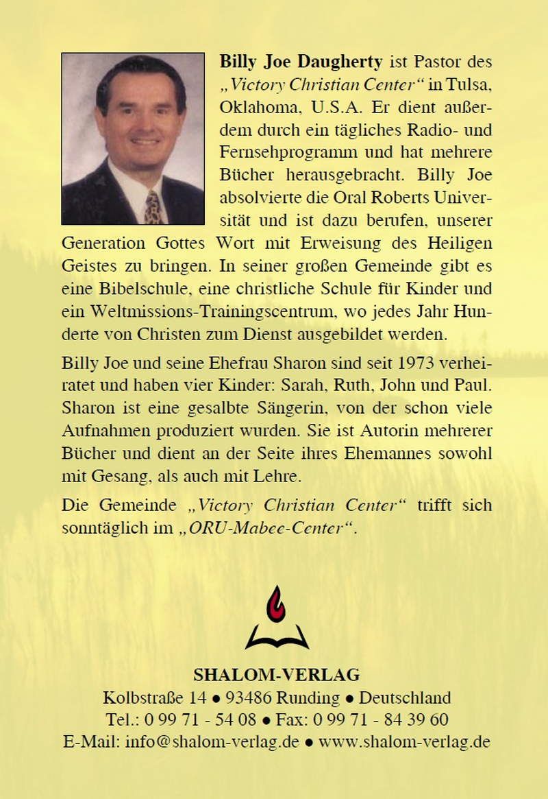 Billy Joe Daugherty: Du kannst neu anfangen