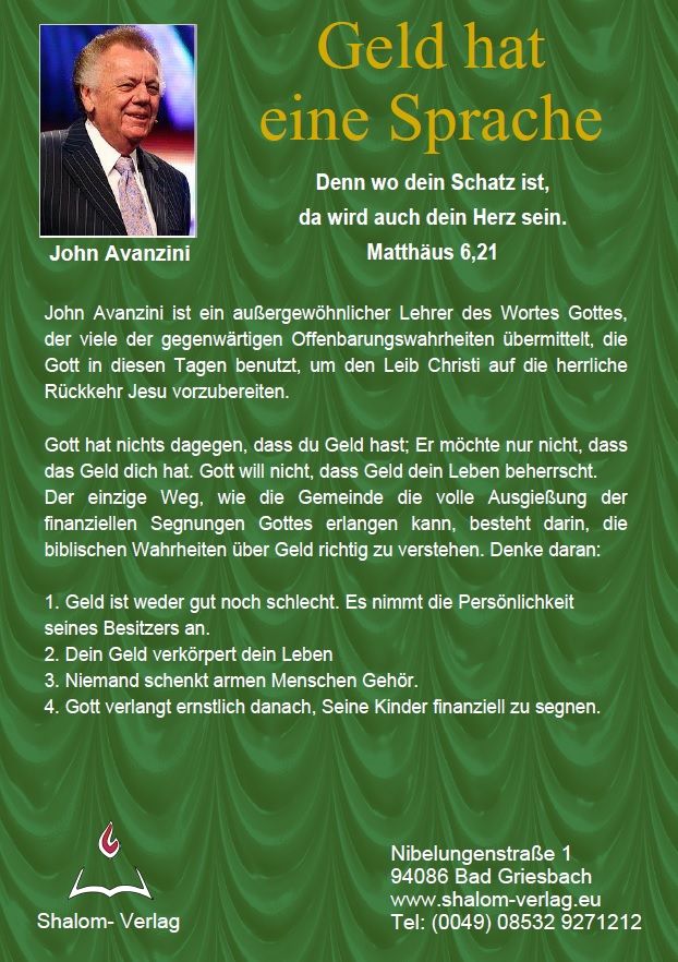 Hörbücher Deutsch - John Avanzini: Geld hat eine Sprache (1 CD)