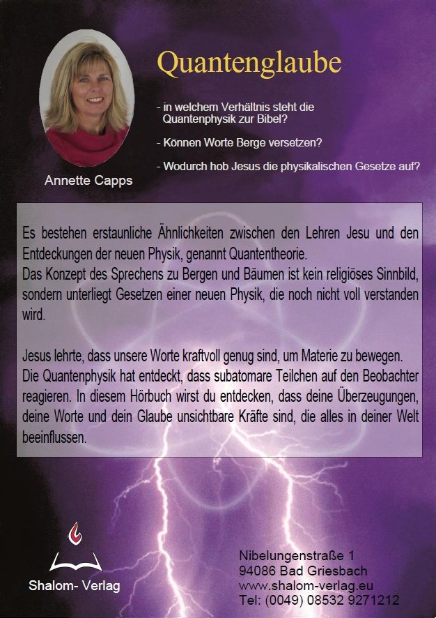 Annette Capps: Quanten-Glaube (MP3)