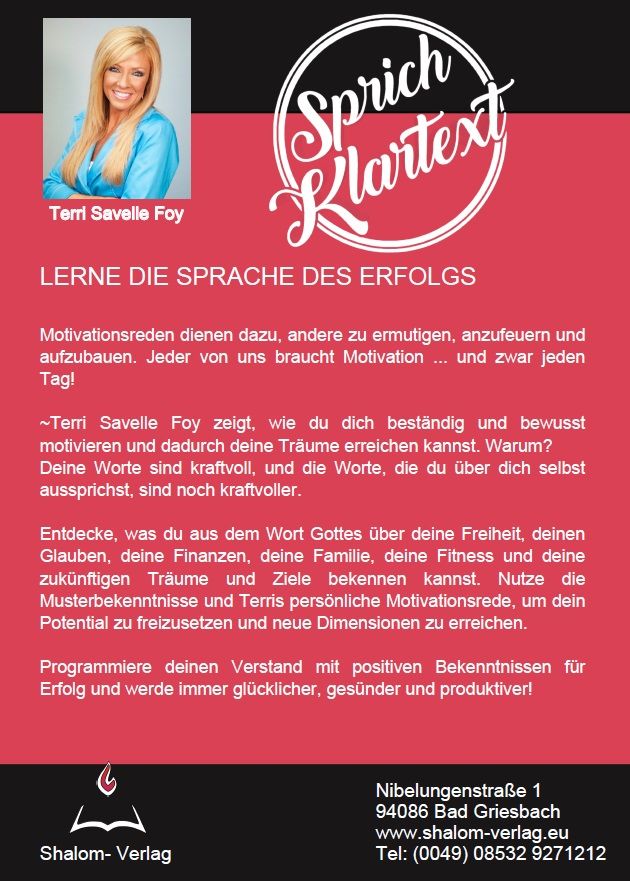 Terri Savelle Foy: Sprich Klartext (MP3)