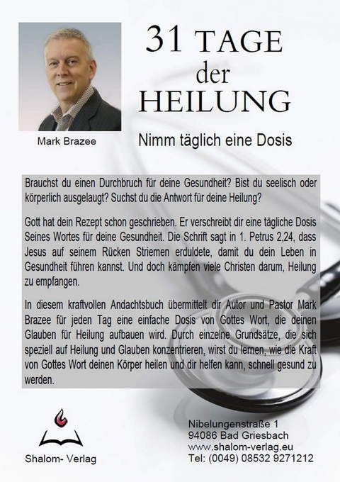 Mark Brazee: 31 Tage der Heilung (MP3)