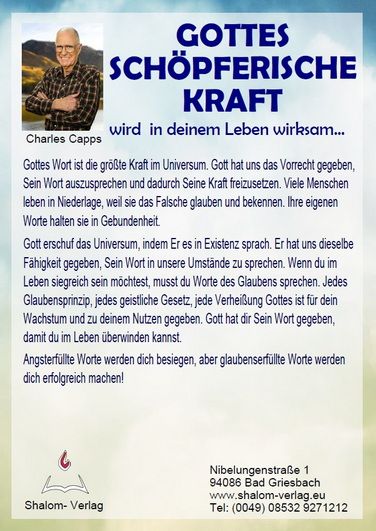 Charles Capps: Gottes schöpferische Kraft (1 CD)