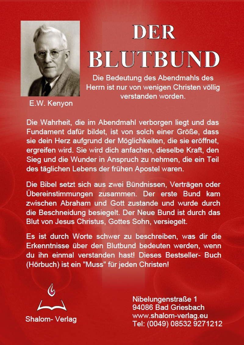 Hörbücher Deutsch - E.W. Kenyon: Der Blutbund (MP3-1CD)