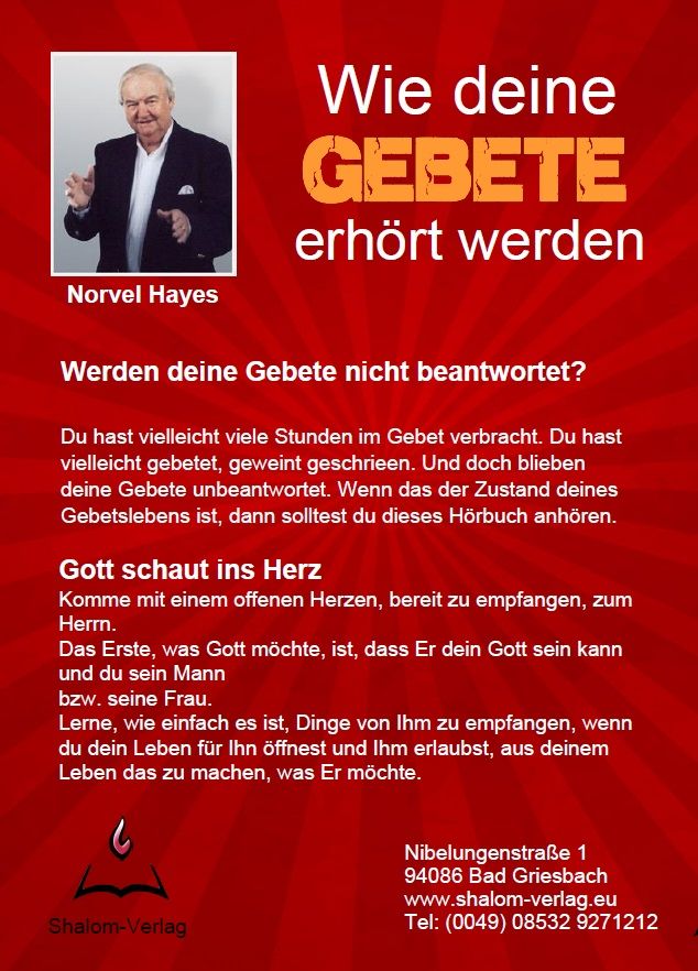 Hörbücher Deutsch - Norvel Hayes: Wie deine Gebete erhört werden (1 CD)