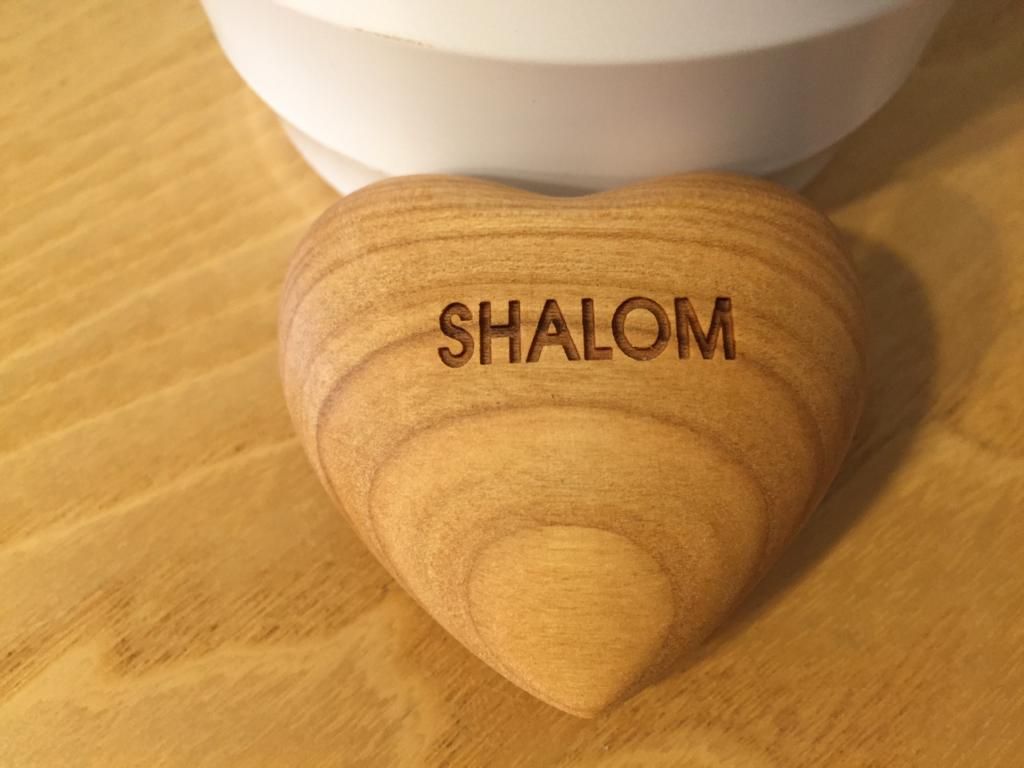 Holz Herz "Shalom"