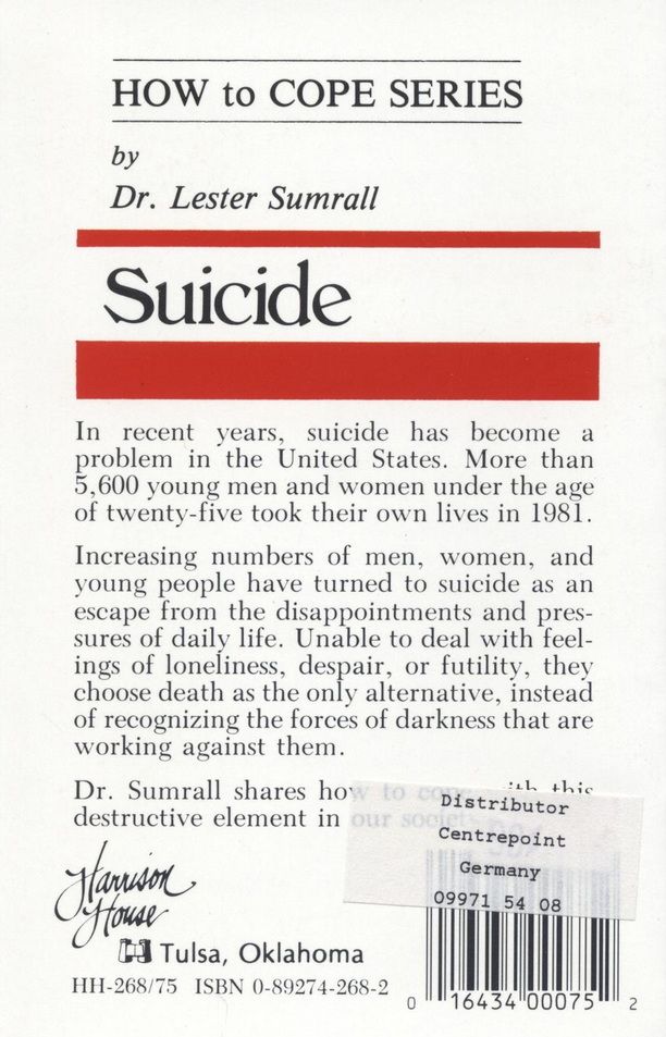 Englische Bücher - Lester Sumrall: How to Cope Suicide