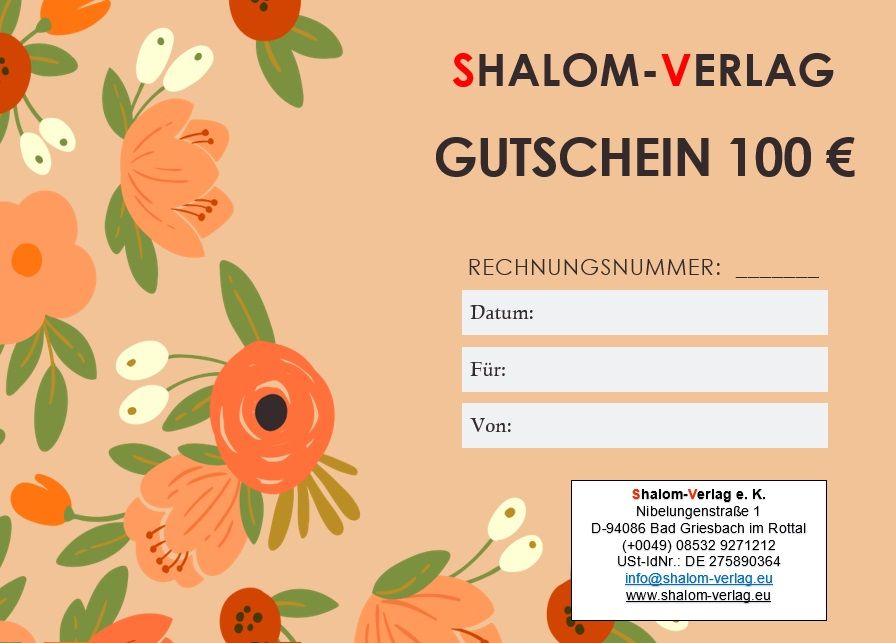 Gutscheine - Shalom-Verlag: Gutschein 100 €