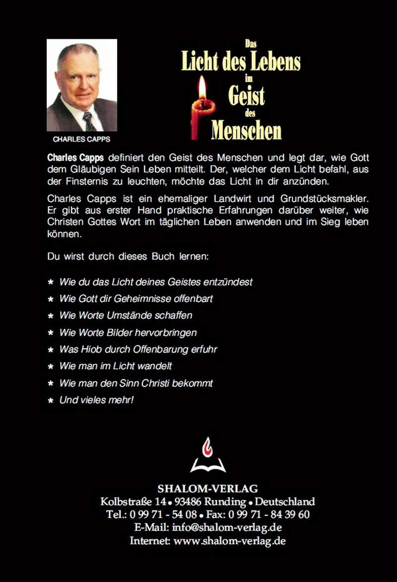 Charles Capps: Das Licht des Lebens im Geist des Menschen
