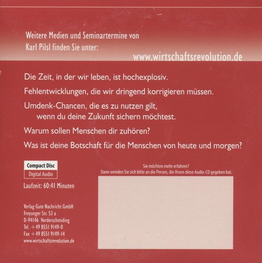 Predigten Deutsch - Karl Pilsl: Umdenken und neu Orientieren (CD)