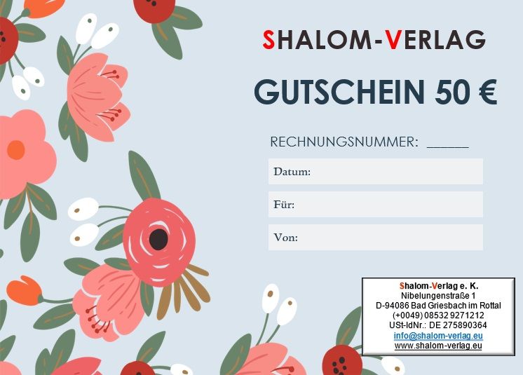 Gutscheine - Shalom-Verlag: Gutschein 50 €