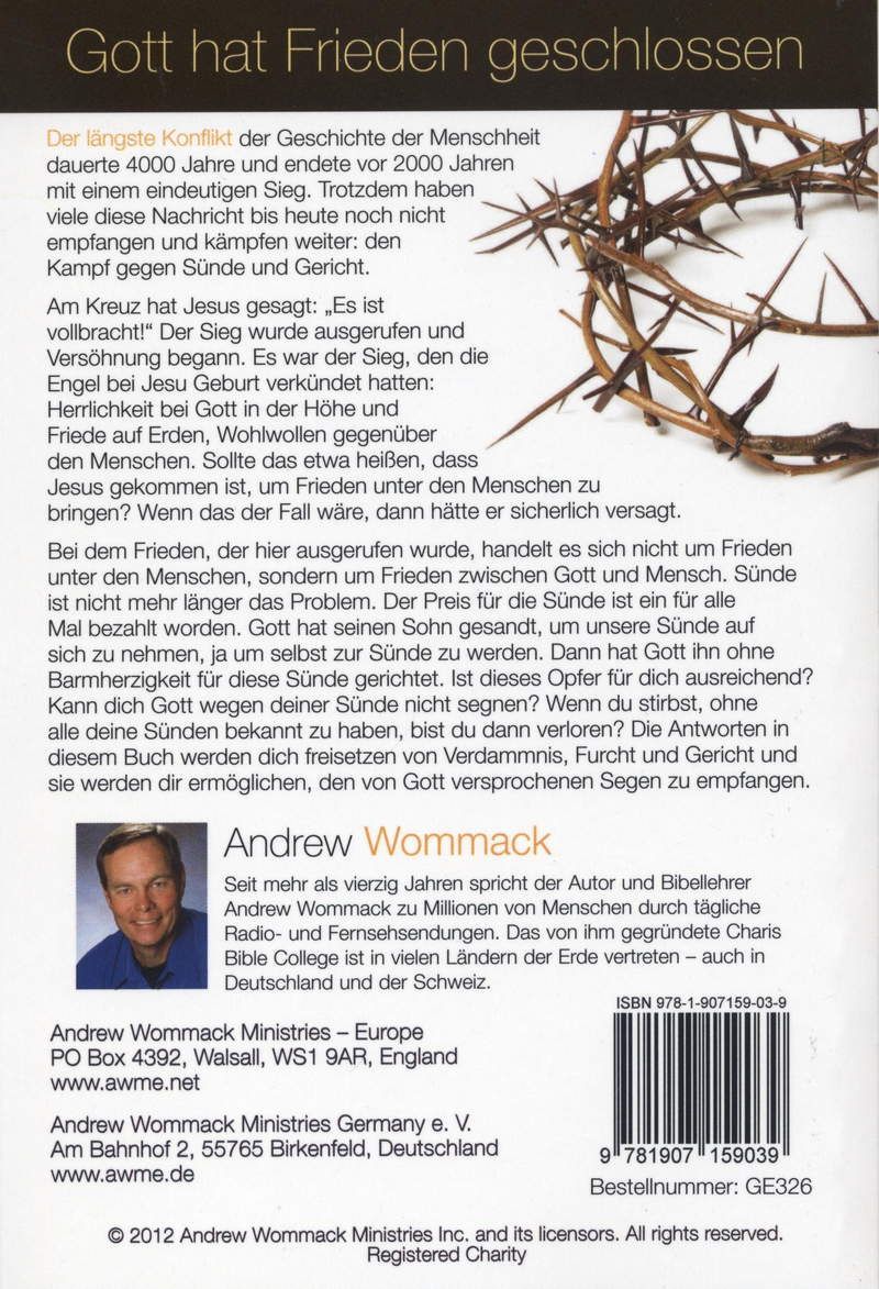 Andrew Wommack: Der Krieg ist zu Ende