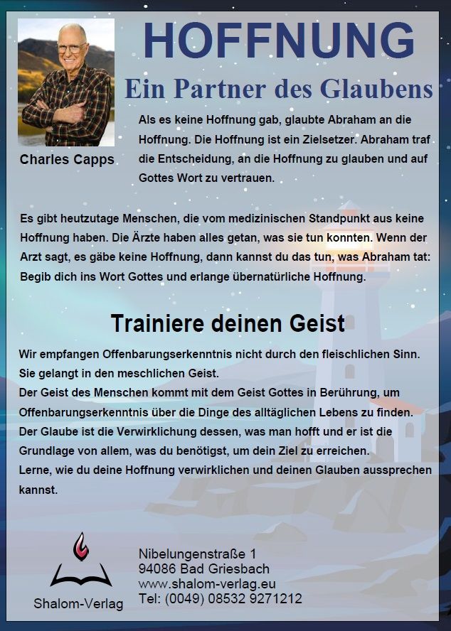 Charles Capps: Hoffnung - ein Partner des Glaubens (1 CD)