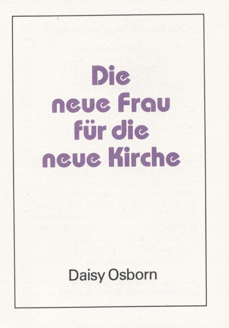 Büchersortiment - Minibücher - Daisy Osborn: Die neue Frau für die neue Kirche