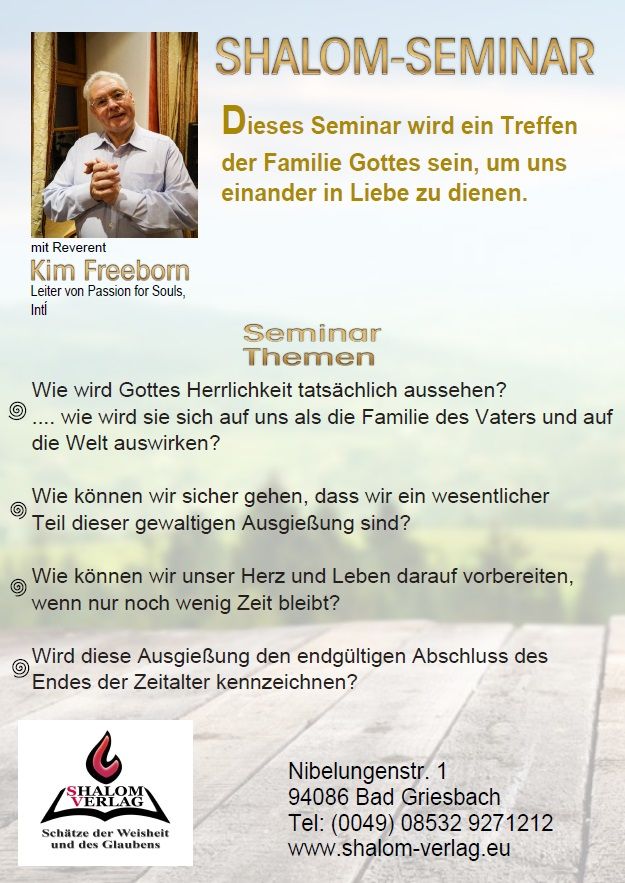 1. Shalom-Seminar (März 2016)