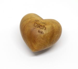Holz Herz "Ich hab dich lieb!"