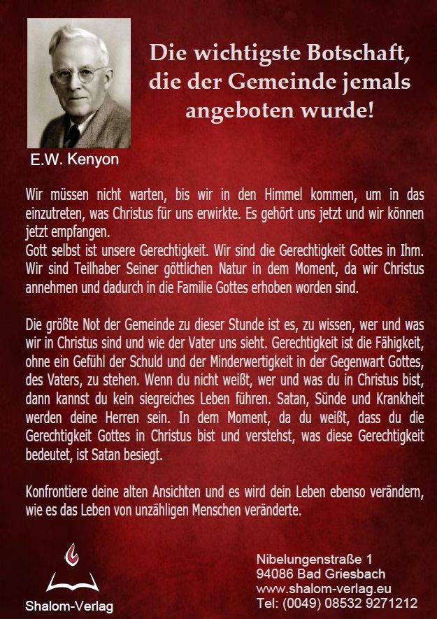 Hörbücher Deutsch - E.W. Kenyon: Die zwei Arten der Gerechtigkeit (3 CDs)