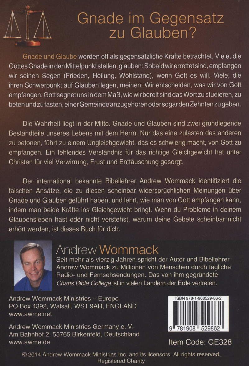 Büchersortiment - Andrew Wommack: Leben im Gleichgewicht von Gnade & Glaube