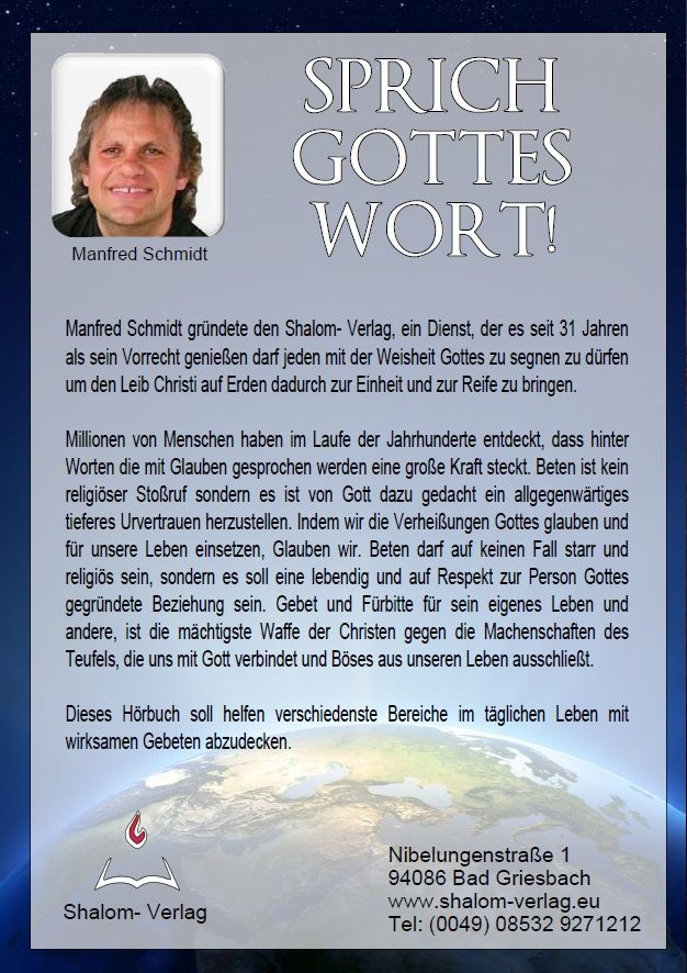 Manfred Schmidt: Sprich Gottes Wort (MP3-1 CD)