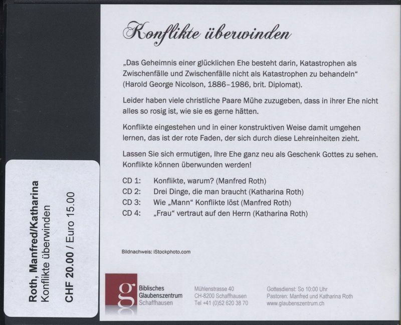 Manfred & Katharina Roth: Konflikte überwinden (4CDs)