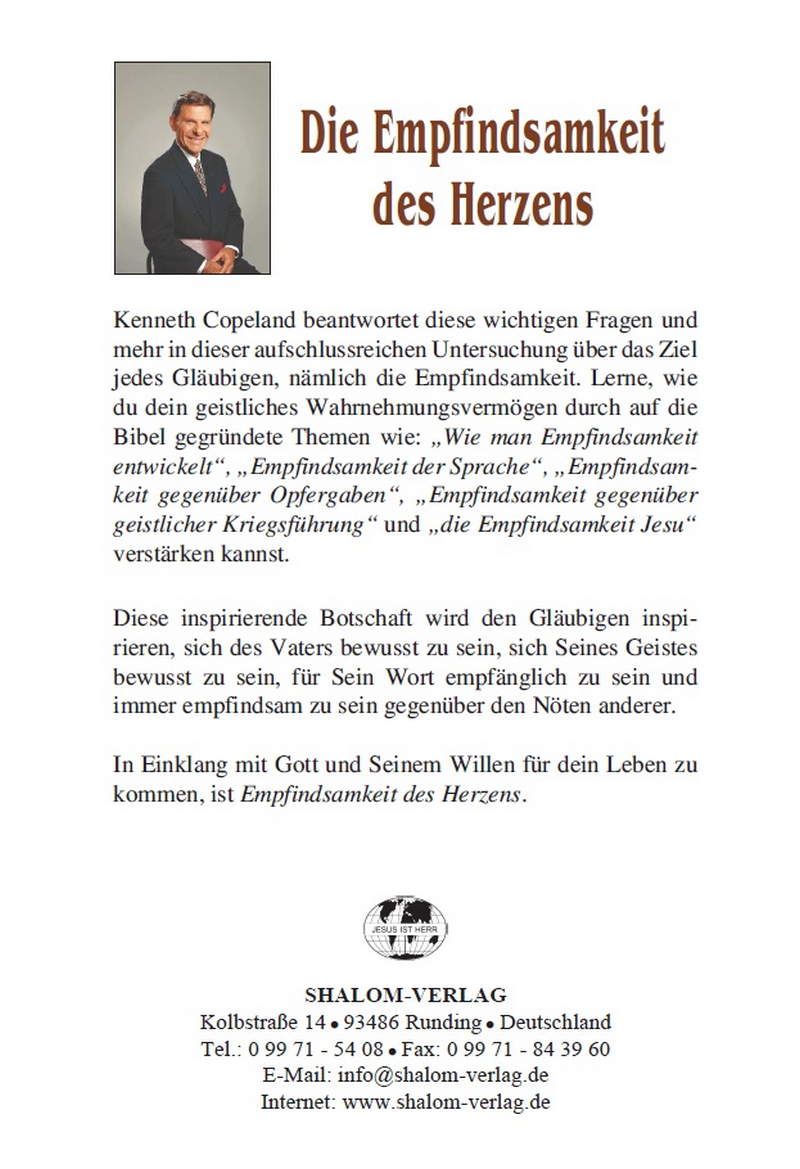 Kenneth Copeland: Die Empfindsamkeit des Herzens