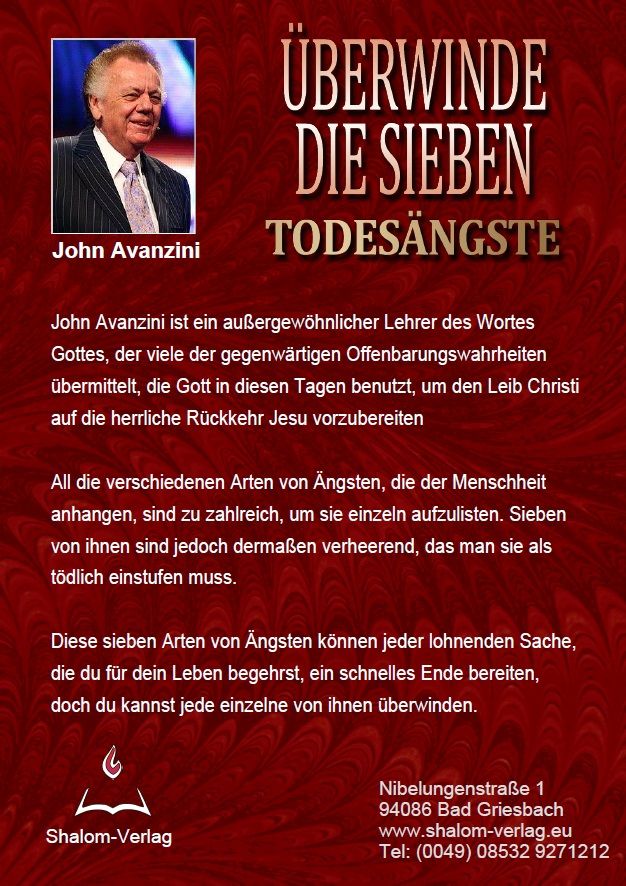 Hörbücher Deutsch - John Avanzini: Überwinde die Sieben Todesängste (1 CD)