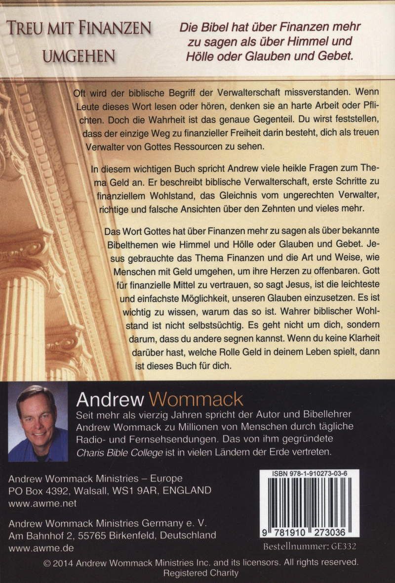 Büchersortiment - Andrew Wommack: Treu mit Finanzen umgehen