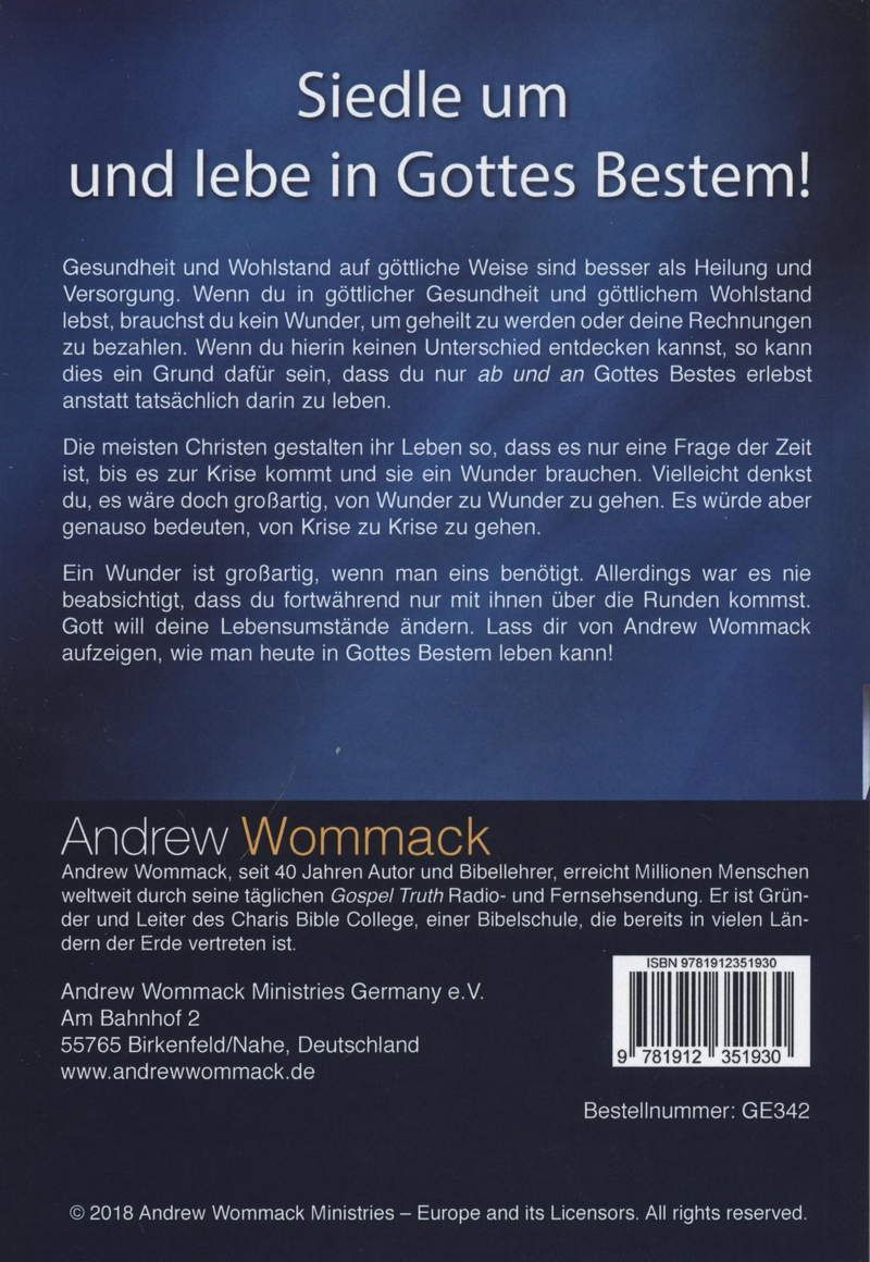 Büchersortiment - Andrew Wommack: Leben in Gottes Fülle